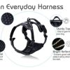 rabbitgoo Dog Harness, No-Pull Pet Harness with 2 Leash Clips, Adjustable Soft Padded Dog Vest, Reflective No-Choke Pet Oxford Vest with Easy Control Handle for Large Dogs, Black, L - Image 2