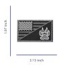 Tactical American Flag with Dog Tracker Dog Paw Embroidered Tactical Military Patch,Hook & Loop Embroidered Applique for Dog (Black Dog Paw) - Image 3