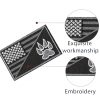 Tactical American Flag with Dog Tracker Dog Paw Embroidered Tactical Military Patch,Hook & Loop Embroidered Applique for Dog (Black Dog Paw) - Image 7