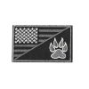 Tactical American Flag with Dog Tracker Dog Paw Embroidered Tactical Military Patch,Hook & Loop Embroidered Applique for Dog (Black Dog Paw)