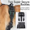 rabbitgoo Dog Harness, No-Pull Pet Harness with 2 Leash Clips, Adjustable Soft Padded Dog Vest, Reflective No-Choke Pet Oxford Vest with Easy Control Handle for Large Dogs, Black, L - Image 5