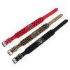 Serijoars Spiked Studded Dog Collar, PU Leather Dog Collar, Adjustable Pet Collars for Medium or Large Breed Pet (XL, Gold Brown2) - Image 2