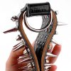 Pet Artist 2" Wide Luxury Genuine Leather Spiked Studded Dog Collars for Medium & Large Dogs,Black,XL,Neck for 21-24" - Image 7