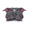 WIRESTER Vintage Embroidered Sew on Iron on Patch for Shirts, Jeans, Jackets, Hats - Smiling Blue Pit Bull Dog