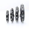 haoyueer Spiked Dog Collar for Small Dogs, Mushrooms Rivet Soft Pu Leather Spike Stud Studded Cat Collar Adjustable for Mini Tiny Breed Pet Teacup Puppy (S, Black) - Image 4
