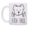 Dog Lover Gifts for Women Fetch These Funny Dog Mug Middle Finger Dog Fetch This 11oz Ceramic Coffee Mug - Image 6