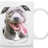 Winston & Bear Happy Pit Bull Mug ? Pitbull Ceramic Coffee Mug - Perfect Pitbull Gifts - Funny Cute Pit Bull Dog Coffee Mug for Dog Lovers and Owners (11oz)