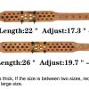 Kawagogo Spiked Studded Dog Collar with Large Sharp Spikes,2 Inch Wide Leather Dog Collar,Anti-bite,Fit Large Medium Dogs,Pitbull Doberman (L Adjust:19.7''-24.4'', Brown) - Image 3