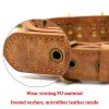 The Mighty Large Spiked Studded Dog Collar - Protect Your Dog's Neck from Bites, Durable & Stylish, for Large Dogs (Brown S) - Image 4