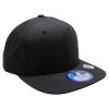 Pit Bull Premium Headwear Cambridge Perforated Mesh Flat Bill Brim Adjustable Snapback Hat Baseball Cap for Men & Women Black 117BK - Image 3