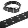 Glanhook Keep Your Dog Safe and Stylish with Our 21" Adjustable Spiked Dog Collar - Durable Black Leather Collars Design for Added Protection M - Image 3