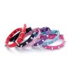 haoyueer Spiked Dog Collar for Small Dogs, Mushrooms Rivet Soft Pu Leather Spike Stud Studded Cat Collar Adjustable for Mini Tiny Breed Pet Teacup Puppy (S, Black) - Image 2