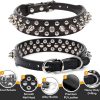 Spiked Dog Collar for Small Dogs Soft PU Leather Spike Puppy Collar Anti Bite Studded Rivet Cat Collar for Kittens Small Medium Pets Like Chihuahua Pug Pit Bull Bulldog, Black XS - Image 4