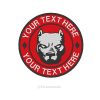 Custom 3" Embroidered Pitbull Canario Dog Motorcycle Biker Sew on Patch