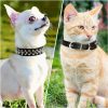 Spiked Dog Collar for Small Dogs Soft PU Leather Spike Puppy Collar Anti Bite Studded Rivet Cat Collar for Kittens Small Medium Pets Like Chihuahua Pug Pit Bull Bulldog, Black XS - Image 7