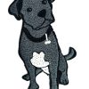 ONCEX Cute Puppy Pitbull Bulldog Dog Cartoon Patches Sticker Embroidered Iron On Applique Patch for Backpacks Hat Jeans Jackets T-Shirt Clothing