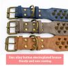 The Mighty Large Spiked Studded Dog Collar - Protect Your Dog's Neck from Bites, Durable & Stylish, for Large Dogs (Brown S) - Image 5