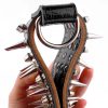 Pet Artist 2" Wide Luxury Genuine Leather Spiked Studded Dog Collars for Medium & Large Dogs,Black,XL,Neck for 21-24" - Image 7