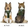 PoyPet Reflective Soft Breathable Mesh Dog Harness Choke-Free Double Padded Vest with Adjustable Neck and Chest(Military Green,M) - Image 6