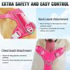BARKBAY No Pull Dog Harness Large Step in Reflective Dog Harness with Front Clip and Easy Control Handle for Walking Training Running with ID tag Pocket(Pink,L) - Image 8