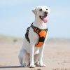 Eagloo Dog Harness for Large Dogs, No Pull Service Vest with Reflective Strips and Control Handle, Adjustable and Comfortable for Easy Walking, No Choke Pet Harness with 2 Metal Rings, Orange, L - Image 2