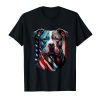 American Pitbull Terrier USA Flag Patriotic Dog T-Shirt