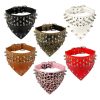 Didog 2" Width Bandana Style Scarf Leather Dog Collar, Spiked Studded Fit Dalmatian Pit bull Terrier,Brown XL Size - Image 4