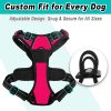BARKBAY No Pull Pet Harness Dog Harness Adjustable Outdoor Pet Vest 3M Reflective Oxford Material Vest for PINK Dogs Easy Control for Small Medium Large Dogs (L) - Image 4