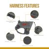 OneTigris Adjustable Tactical Dog Harness with Handle Full Body Dog Vest for Hiking Training Outdoor(Grey,Small) - Image 6
