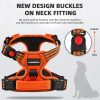 Juqiboom No Pull Dog Harness with A Free Heavy Duty 5ft Dog Leash, Adjustable Soft Padded Dog Vest, Reflective No-Choke Pet Oxford Vest with Easy Control Handle for Small and Large Dogs(Orange, Small) - Image 7
