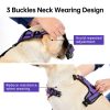 IVY&LANE No Pull Dog Harness for Medium Dogs, Dog Vest Harness with Leash, Safety Belt and Storage Strap, Fully Adjustable Harness, 360° Reflective Strip, Soft Handle (Purple, M) - Image 5