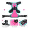 PHOEPET 2019 Upgraded No Pull Dog Harness, Reflective Adjustable Vest, with a Training Handle + 2 Metal Leash Hooks+ 3 Snap Buckles +4 Slide Buckles(L, Pink) - Image 5