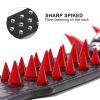 Beirui Heavy Duty Sharp Spiked Dog Collar - Stylish Leather Studded Dog Collar - 2 Inch Wide Dog Collar for Medium & Large Dogs - Such as Pitbull Mastiff Bulldog(Red Rivets & Black Leather,15-18") - Image 7