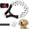 Supet Dog Prong Collar, Adjustable Dog Pinch Training Pinch Collar with Quick Release Buckle for Small Medium Large Dogs(Packed with One Extra Links)