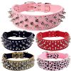 KocaPlye Spiked Dog Collar Rivet Studded Adjustable PU Leather Spikes Collar for Medium Large Dogs 2" Wide Spike Collars - Image 5