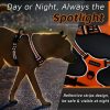 Eagloo Dog Harness for Large Dogs, No Pull Service Vest with Reflective Strips and Control Handle, Adjustable and Comfortable for Easy Walking, No Choke Pet Harness with 2 Metal Rings, Orange, L - Image 3