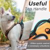 Eagloo Dog Harness for Large Dogs, No Pull Service Vest with Reflective Strips and Control Handle, Adjustable and Comfortable for Easy Walking, No Choke Pet Harness with 2 Metal Rings, Orange, L - Image 6