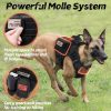 rabbitgoo Tactical Dog Harness for Large Dogs, Heavy Duty Dog Harness with Handle, No-Pull Service Dog Vest Large Breed, Adjustable Military Dog Vest Harness for Training Hunting Walking, Black, L - Image 4