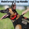 rabbitgoo Tactical Dog Harness for Large Dogs, Heavy Duty Dog Harness with Handle, No-Pull Service Dog Vest Large Breed, Adjustable Military Dog Vest Harness for Training Hunting Walking, Black, L - Image 5