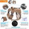 Beebiepet Heavy Duty Tactical Dog Harness for Large Dogs, No Pull Adjustable Pet Harness Reflective Service Training Easy Control Pet Vest Military K9 Working Dog Harnesses- Large, Brown - Image 4