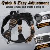 rabbitgoo Dog Harness for Large Dogs No Pull, Tactical Service Dog Vest with Molle and Control Handle, Adjustable and Reflective Military Pet Harness for Easy Walking and Training, Black, L - Image 8