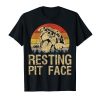 Vintage Pitbull Resting Pit Face - Funny Pitbull Lovers T-Shirt