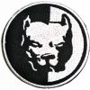 HHO Pitbull Dog Pet Logo Biker Hog Outlaw Motorcycle Leather Jackets Custom Patch Embroidered DIY Patches, Cute Applique Sew Iron on Kids Craft Patch for Bags Jackets Jeans Clothes