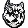 HHO Pitbull Dog Pet Rider Biker Patch Embroidered DIY Patches, Cute Applique Sew Iron on Kids Craft Patch for Bags Jackets Jeans Clothes