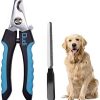 Dudi Pet Dog Nail Clippers for Large Dogs Thick Nails - Heavy Duty Dog Nail Trimmers with Razor Sharp Blade and Easy to Use Dog Nail File and Safety Guard to Avoid Overcutting