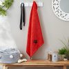 Bone Dry Pet Grooming Towel Collection Absorbent Microfiber X-Large, 41x23.5", Embroidered Red - Image 8