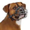 BRONZEDOG Dog Muzzle Wire Basket Metal Mask for Medium Large Dogs (Size 4: Pitbull & Amstaff)