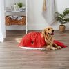 Bone Dry Pet Grooming Towel Collection Absorbent Microfiber X-Large, 41x23.5", Embroidered Red - Image 9