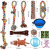 Dog Toys for Aggressive Chewers 13 Pack?Indestructible Tug of War Toys for Small, Medium, Large Dog Breeds , Teeth Cleaning Chew Toys Pet Interactive Rope Toys, Plush with Stuffing Toys for Puppy - Image 3