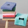Bone Dry Pet Grooming Towel Collection Absorbent Microfiber X-Large, 41x23.5", Embroidered Red - Image 7